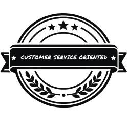customer service oriented badge